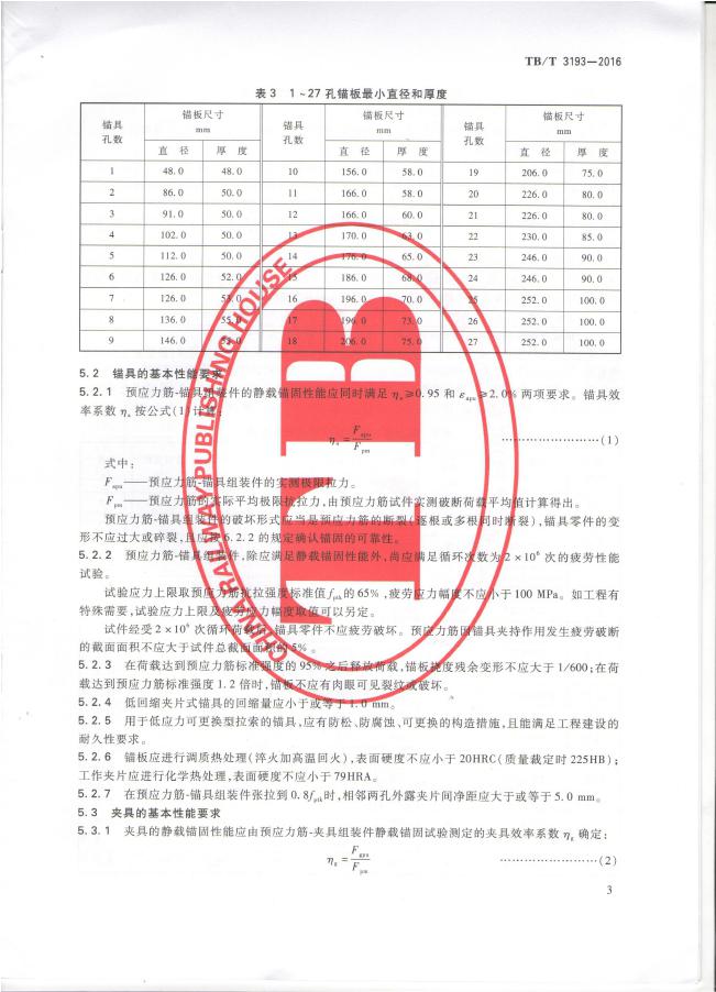 铁路工程预应力筋用夹片式锚具、夹具和毗连器